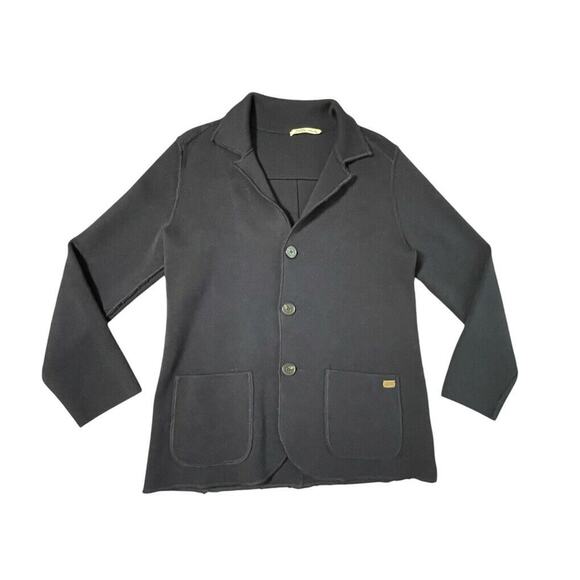 Maurizio Baldassari Brera Sweater Men Large Navy Knit Cardigan Heavy Italy $1150 - Picture 2 of 8